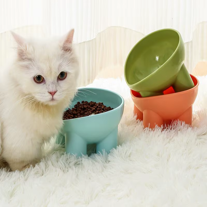 Elevated Cat Bowl With Stand - Durable Plastic Pet Food & Water Dish, Sleek Modern Neck-Friendly Feeding For Cats & Dogs — image 6