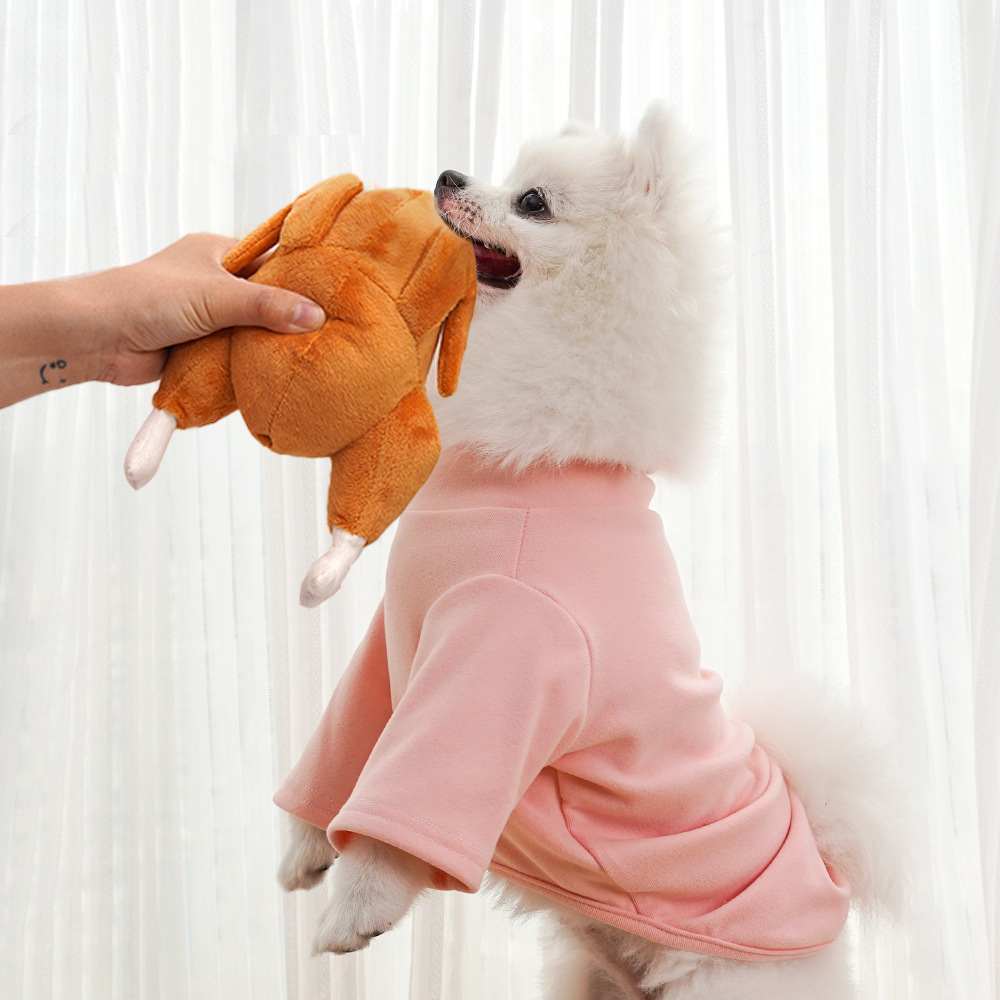 Pet squeaking toy stuffed with plush squeaking roasted chicken toy cat supplies corgi Bears — image 5