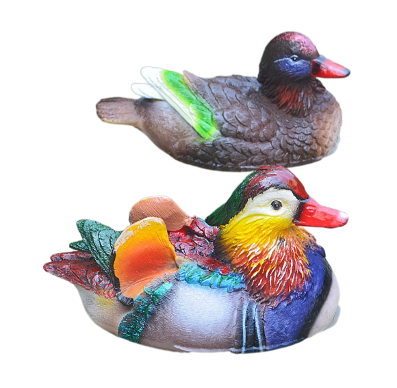 Floating Mandarin Duck Landscape Resin Decoration — image 1