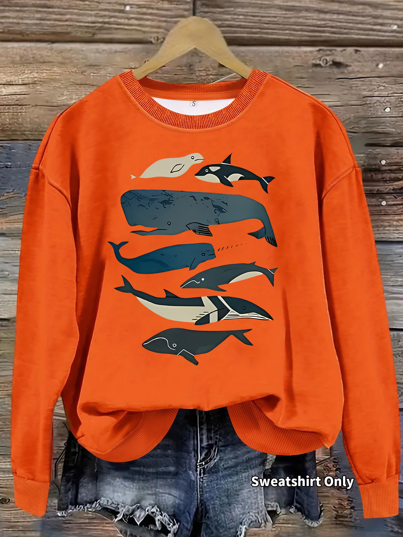 Fish print loose women's hoodie — image 10