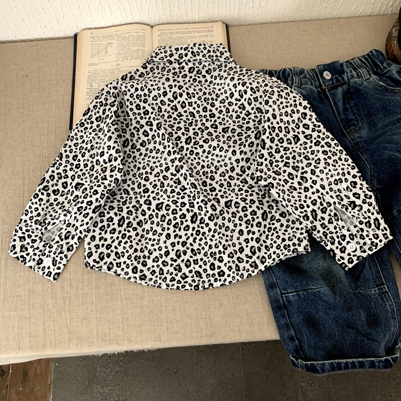 Boys' shirt leopard print versatile children's jacket — image 5