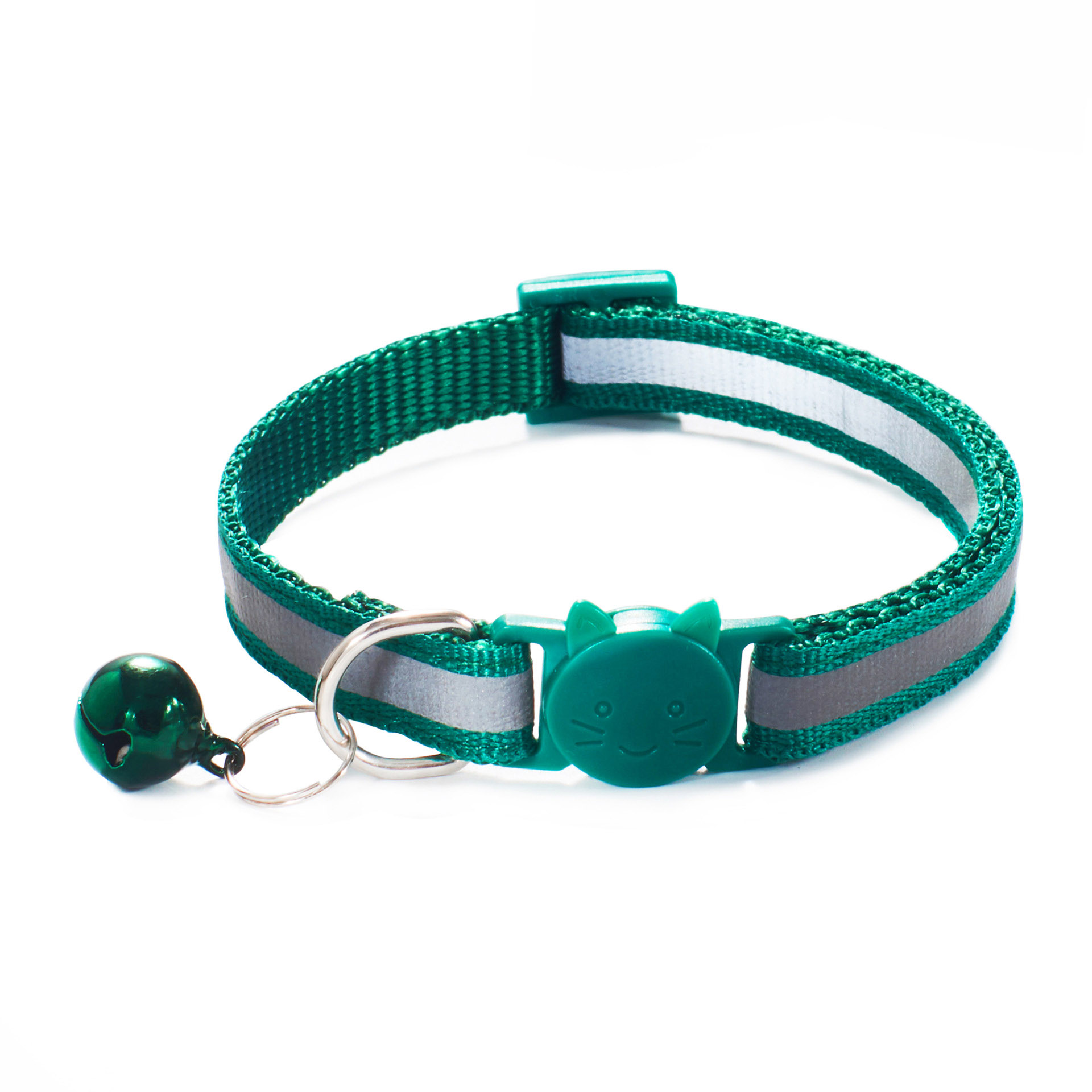 1.0 Colorful Reflective Cat Head Safety Clasp Collar Cat Collar Pet Cat Bell — image 8