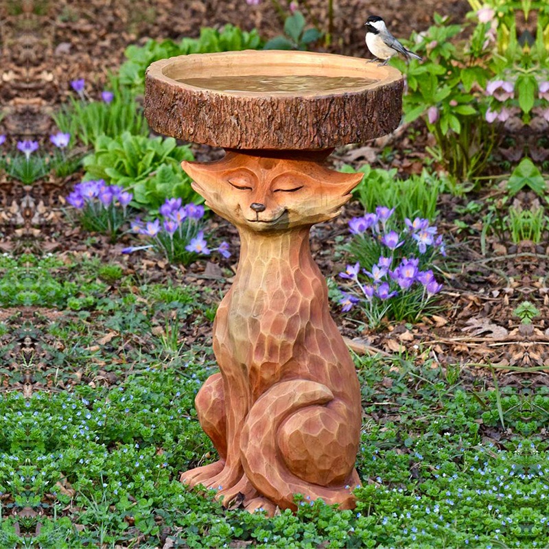 Garden Small Animal Resin Bird Feeder Hummingbird Bathtub Outdoor Decorative Ornaments Sculpture Resin — image 3