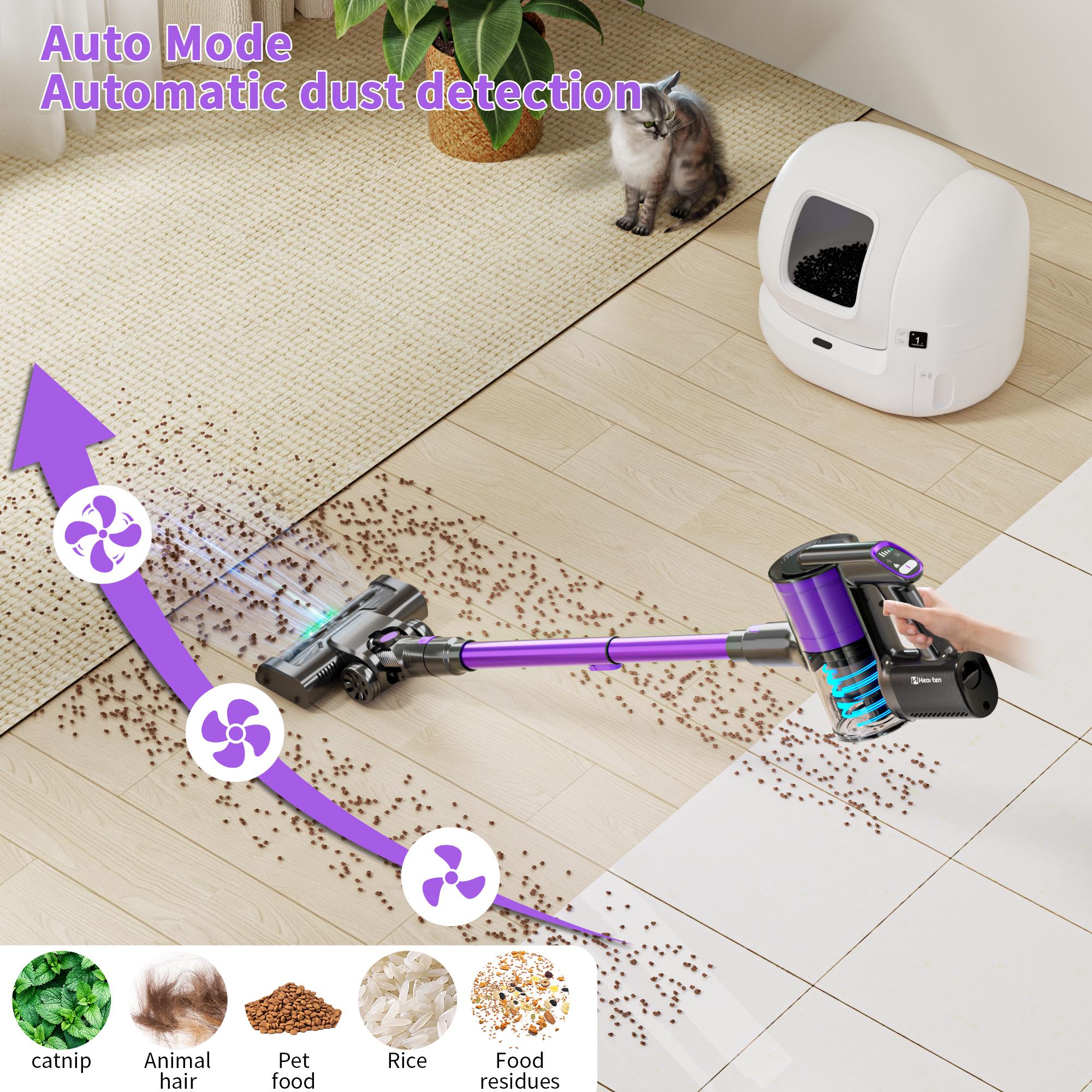 Aspirador Inalámbrico Ligero con Cabezote Anti-Enredado y Luz LED Verde. Limpia Multimodal para Suelos Duros, Alfombras, Pelo de Mascotas y Autos — imagen 11