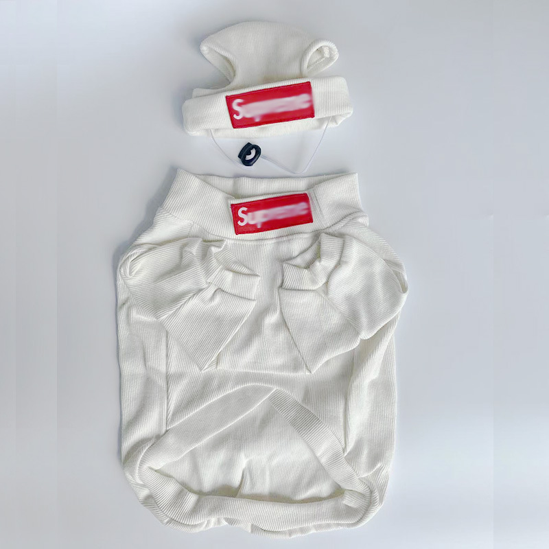Pet Clothing Trendy Brand Street Dog Clothes Fighting Teddy Schnauzer Bottom Coat Hat Set — image 8
