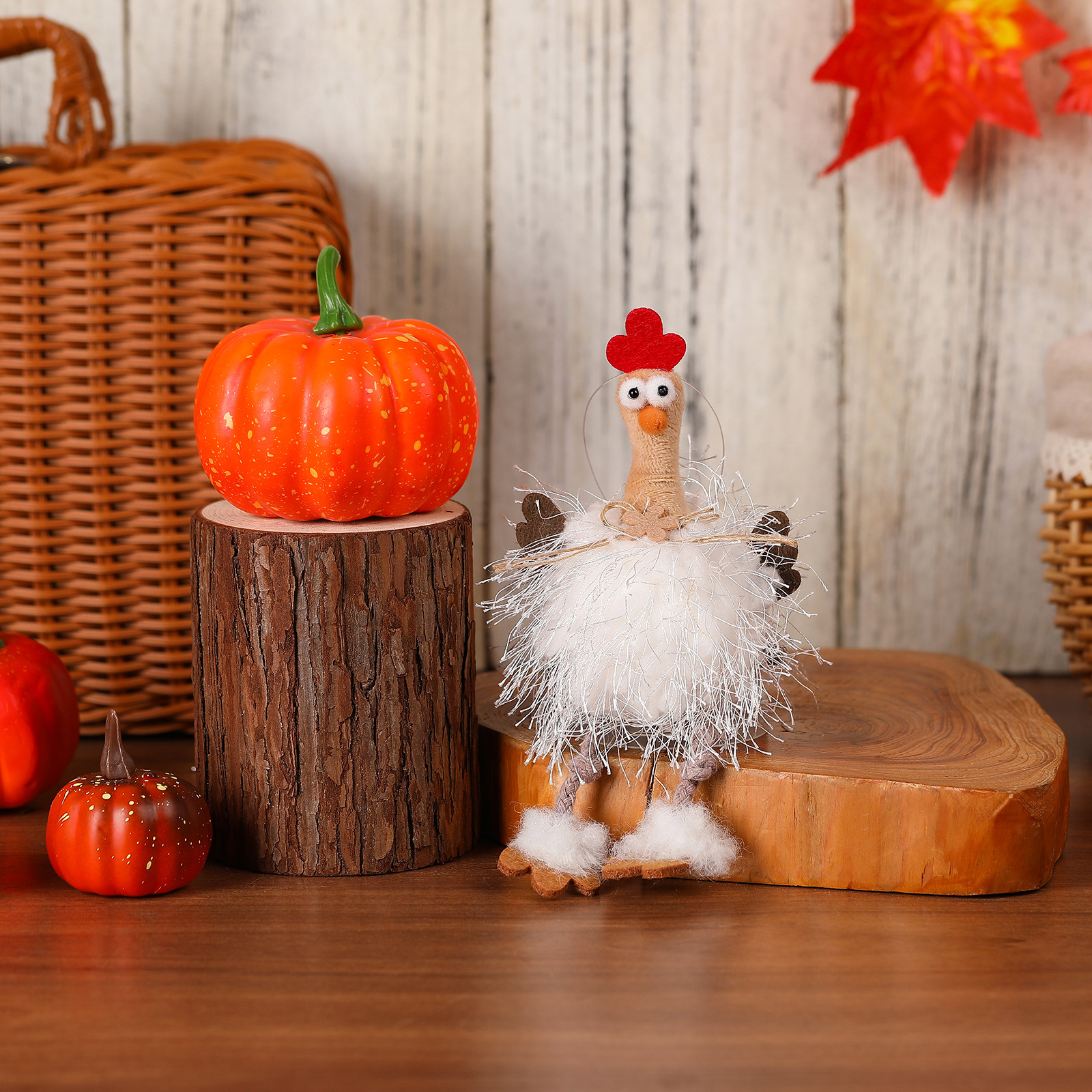 Nueva Figura de Peluche de Pavo para Acción de Gracias, Decoración Manual para Festival de Cosecha de Otoño, Adorno Creativo para Acción de Gracias — imagen 5