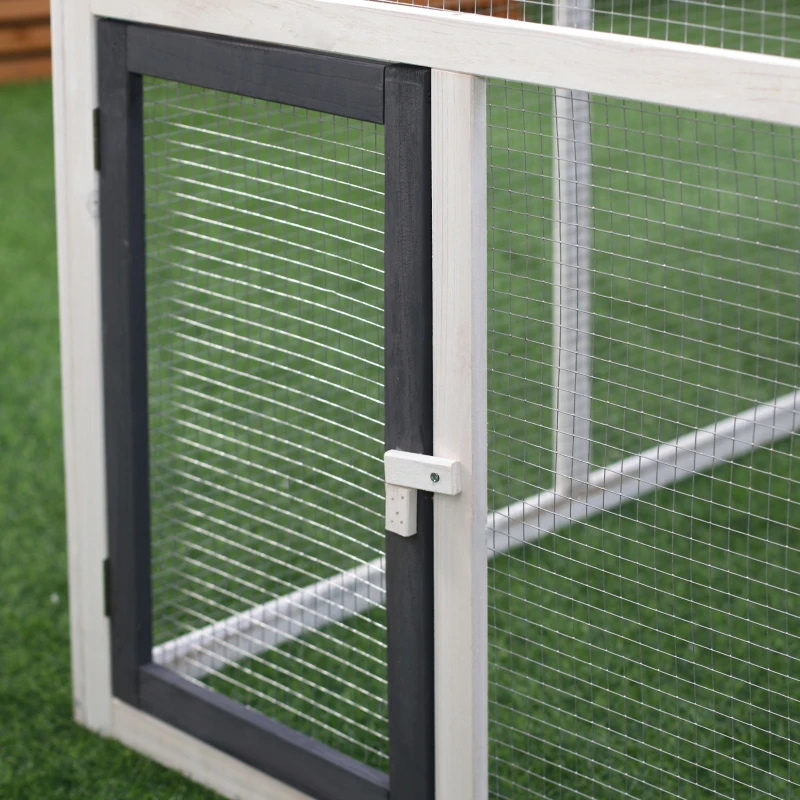 Chicken Coop Wooden Chicken House Rabbit Hutch Poultry Cage Hen Pen With Nesting Box, Ramp, Run — imagen 5