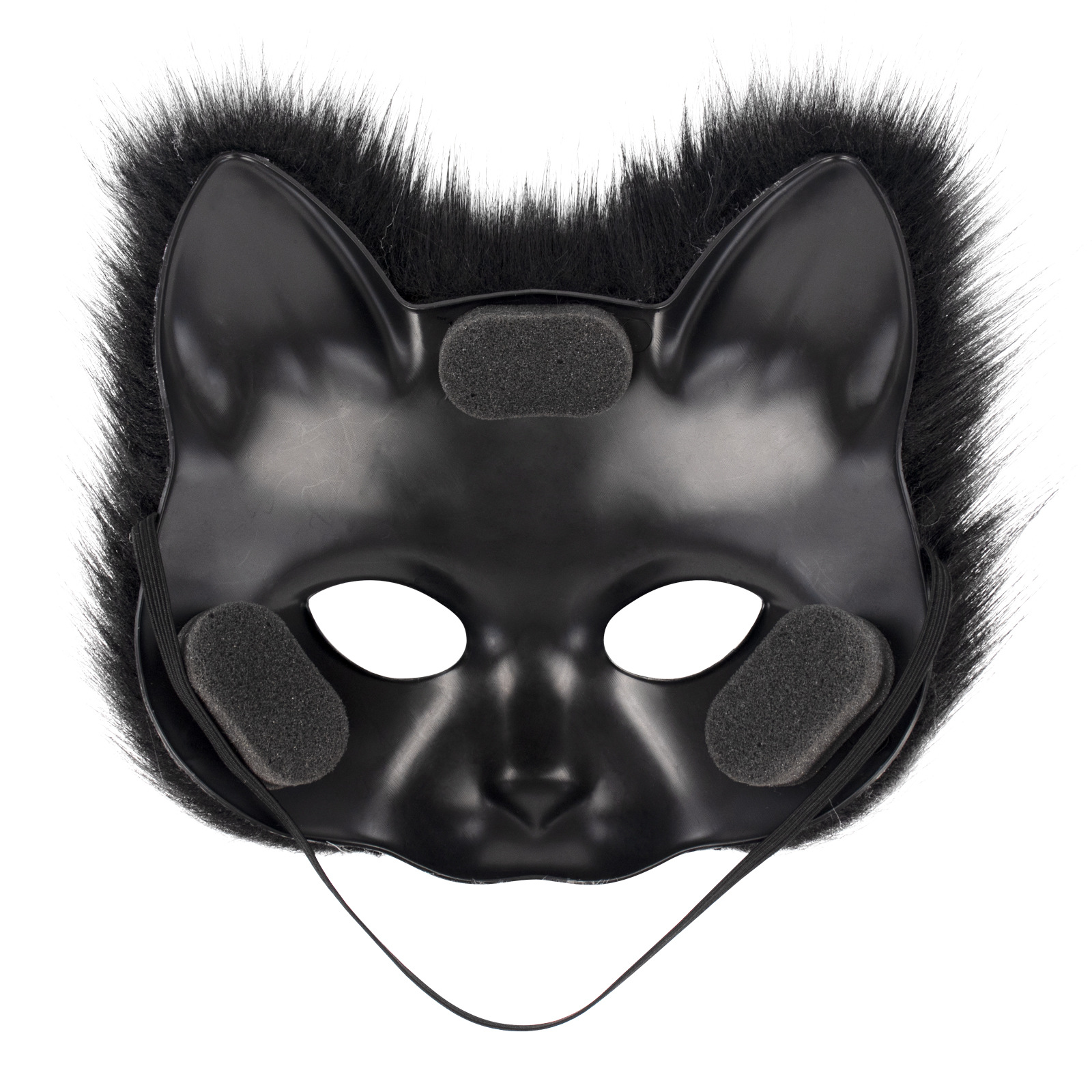 Halloween Party Furry Half-Face Cat Fox Mask Cosplay Cat Face Mask Accessory — image 5