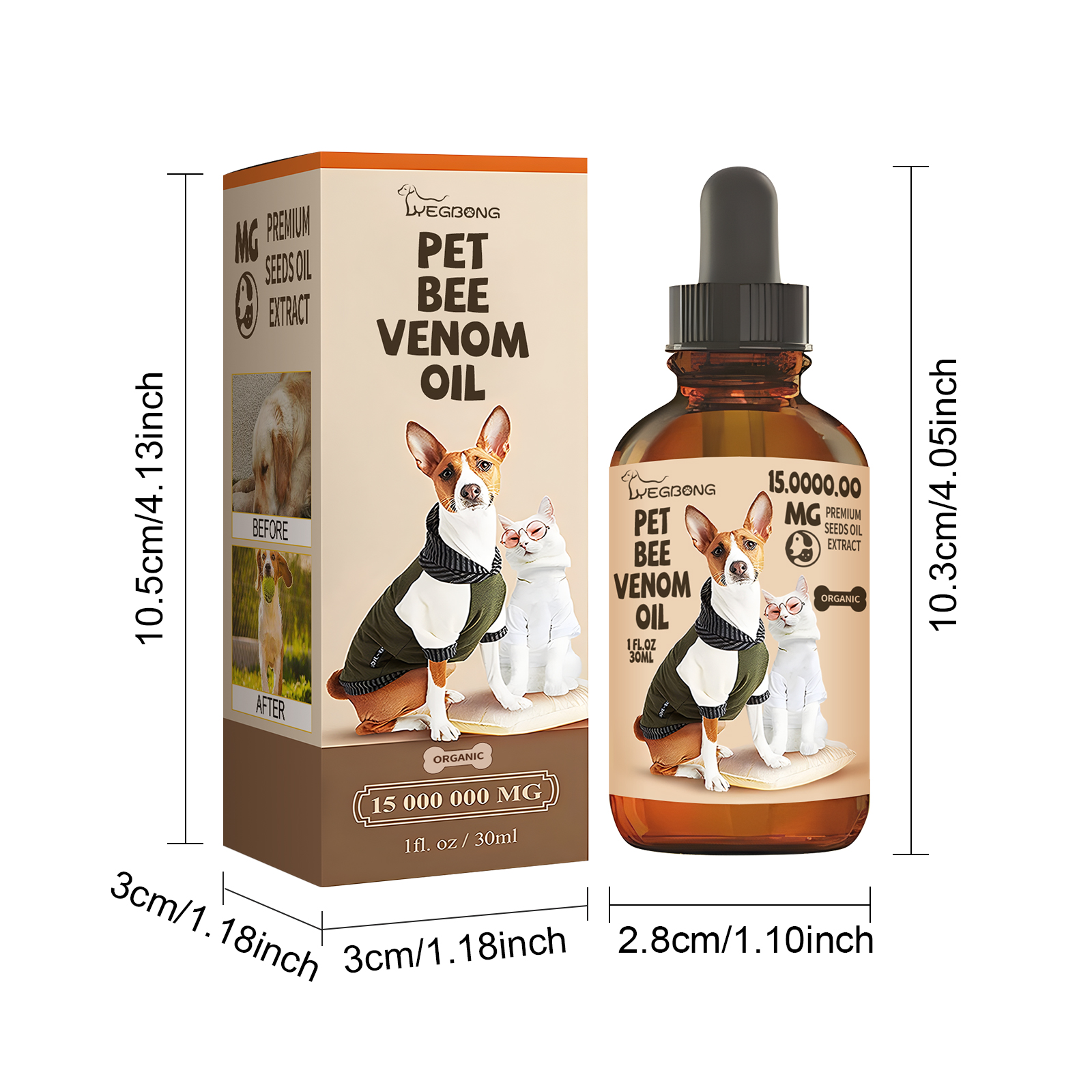 Aceite de Veneno de Abeja para Juntas de Mascotas - Suplemento de Apoyo Articular para Perros y Gatos con Alivio de Dolor en Juntas — imagen 6