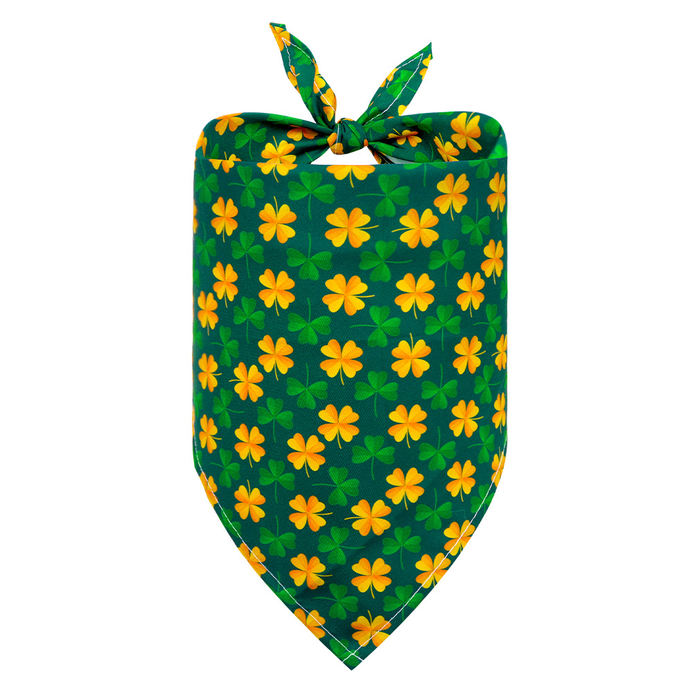Accesorios para Mascotas Día de San Patricio Toalla de Saliva de Perro Triángulo Shamrock — imagen 12