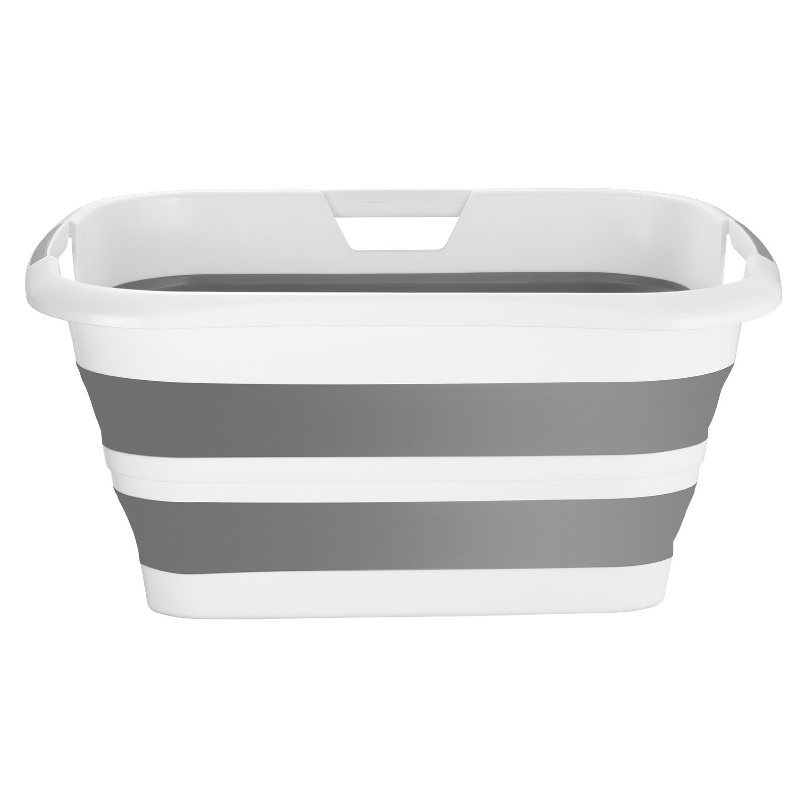 Dog Bathtub, Collapsible Dog Bath Tub, Pet Bathing Grooming Wash Shower Station, Portable Space-saving & Stable Support, Built-In Drainage Hole For Small Pet Puppy Doggie Cat Outdoor, Gray White — image 1