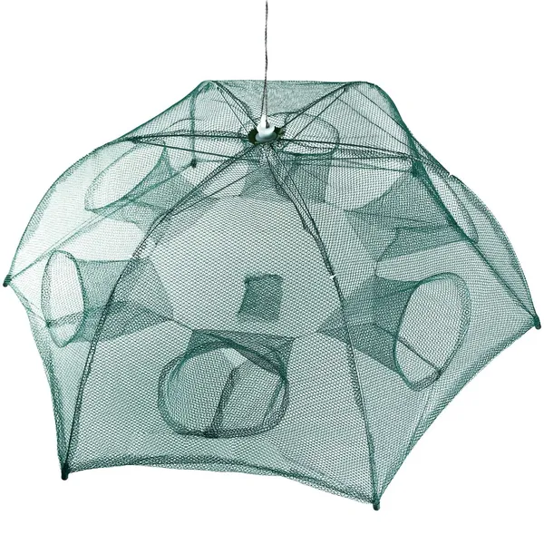 Fishing Trap Net Portable Folded Fishing Bait Trap Shrimp Minnow Crab Bait Net 6 Sides 6 Holes Crayfish Cast Mesh Trap Automatic — imagen 3