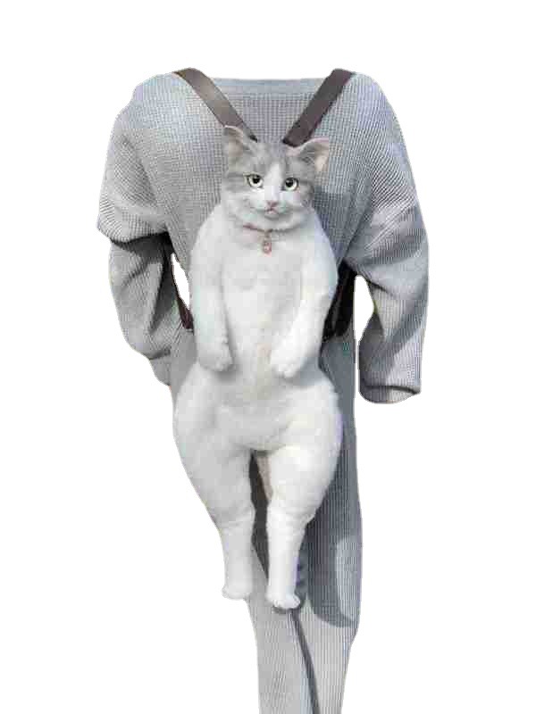 Simulation Cat Backpack Doll Children'S Kitten Model Fake Simulation Animal Doll Plush Toy — image 1