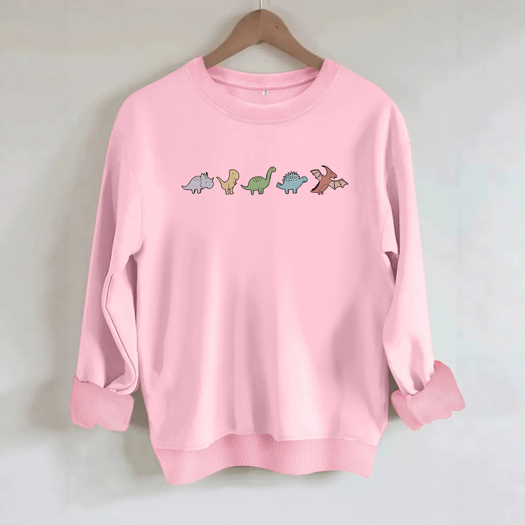 Dinosaur printed fleece hoodie for women — image 5