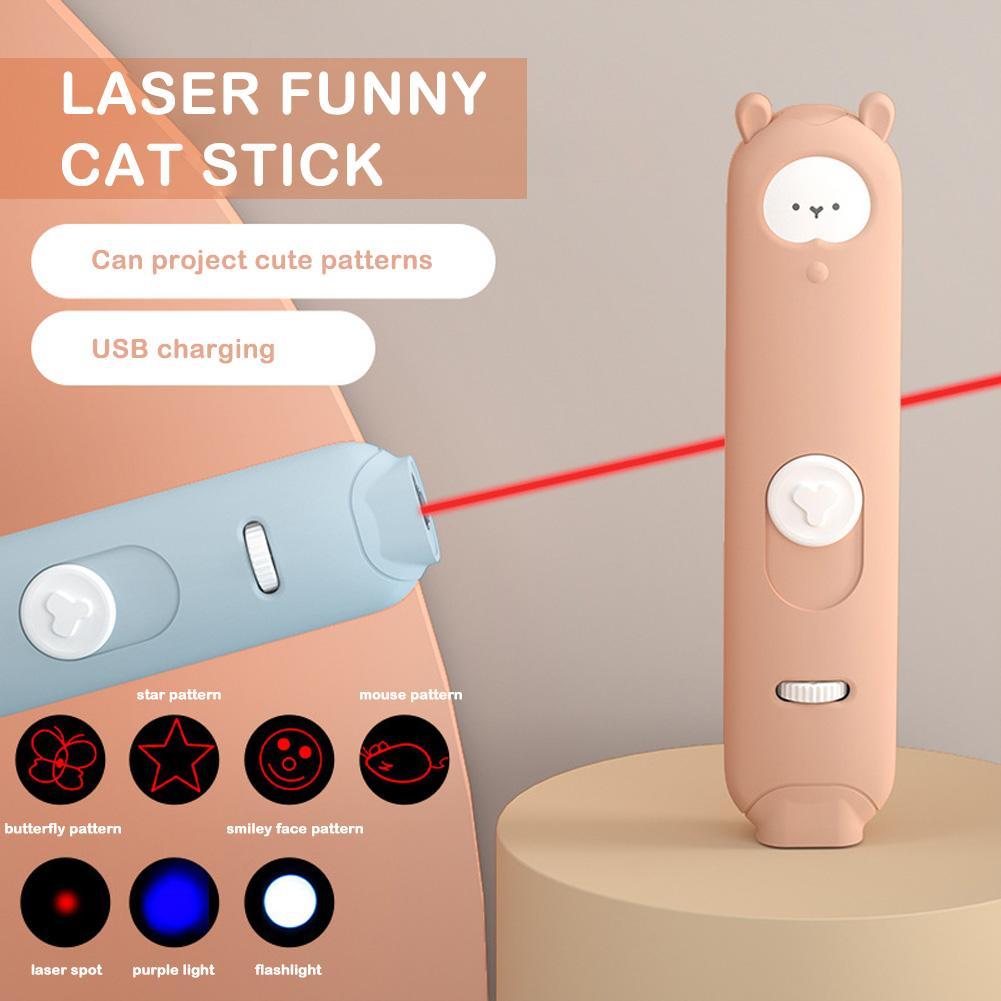 Pet Supplies Cat Laser Pen Infrared Spotlight Feather Bell Cat Toy Set Funny Cat Stick — image 4