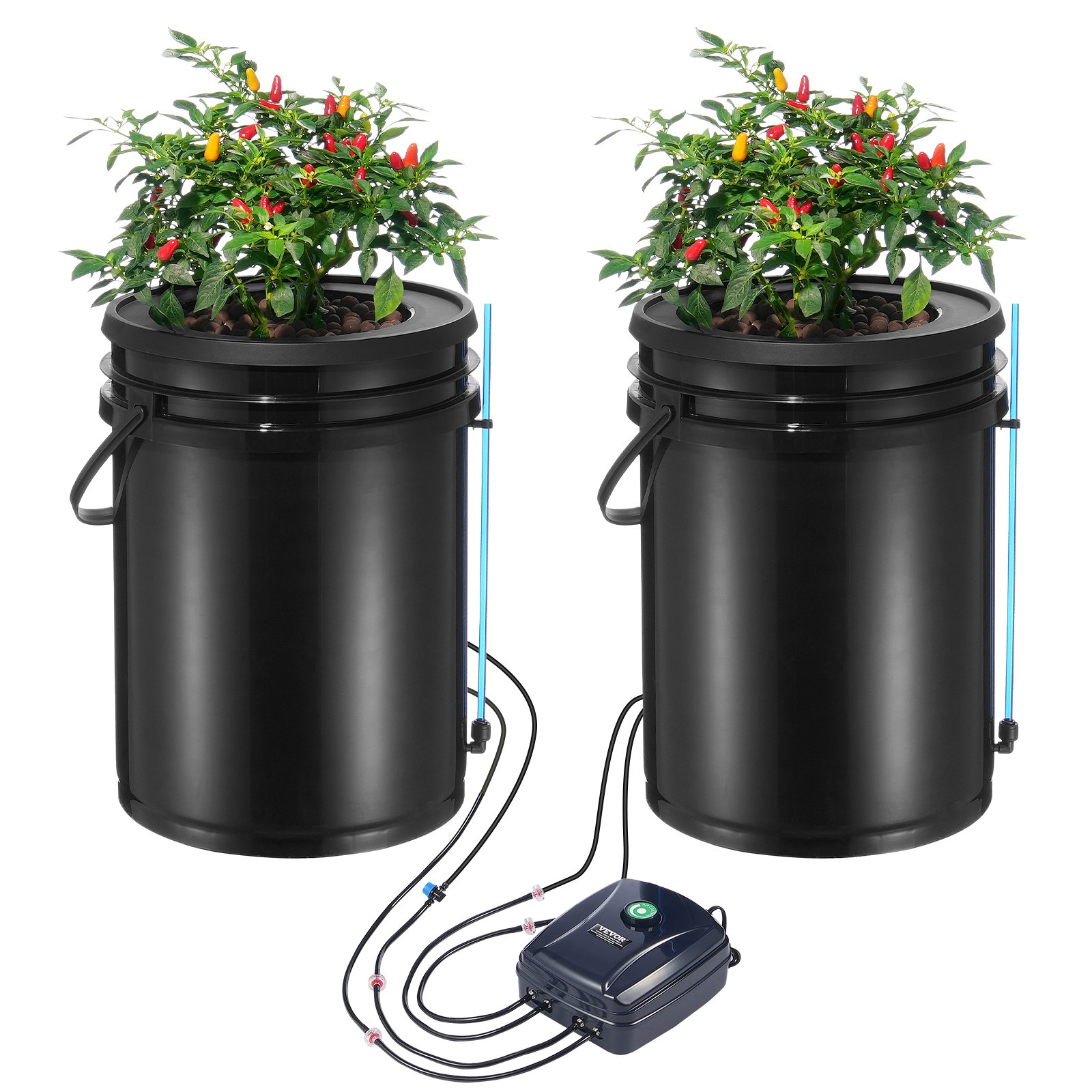 Sistema de Cultivo Hidropónico DWC 5 galones, Con Kit de Gotero Superior y Materiales Resistentes — imagen 1