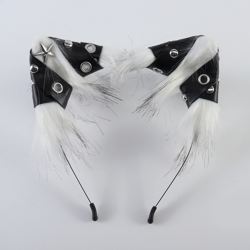 Auriculares de Orejas de Animal Punk Estilo de Cuero para Fiesta de Halloween — imagen 9