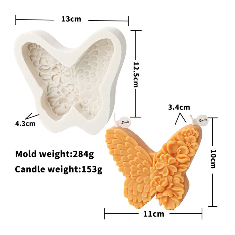 Silicone Angel Butterfly Embossed Pattern Candle Mold Halloween Skull Butterfly Baking Cake Mold Decoration Mold — image 4