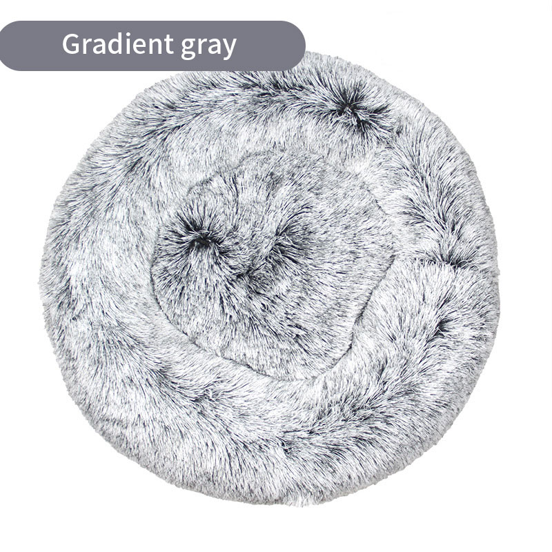 Dog Kennel Cat Kennel Plush Round Gradual Change Pet Kennel Dog Bed Winter Mat Gradual Change Pet Mattress Pet Supplies — image 14