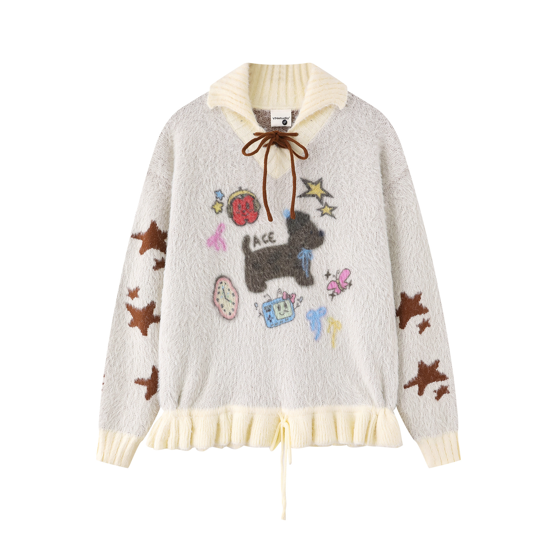 Cartoon puppy embroidered sweater — image 2