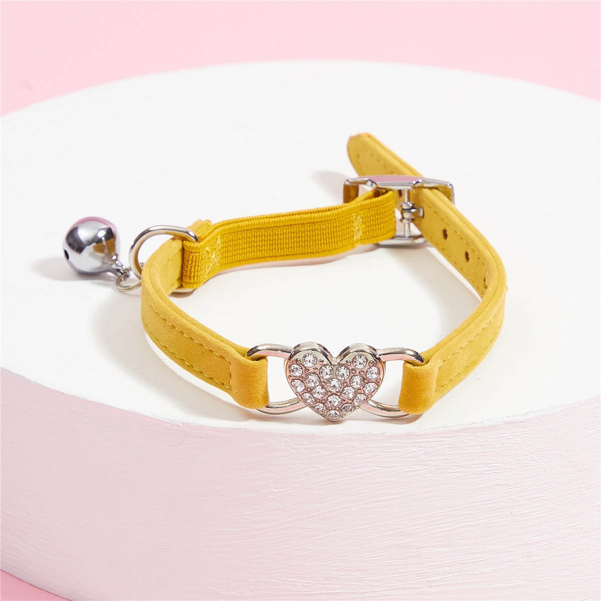 Accesorios para Mascotas: Collar de Gato con Campana de Diamante Color Flocado — imagen 5