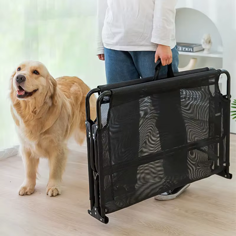 Dog Bed Breathable Dog Beds for Large Dogs Camping Sleeping Mats Kennel Anti-moisturizing Chew Proof Dogs Bed Foldable Kennel — image 2