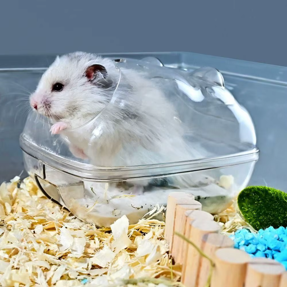 Baño de Acrílico para Hámster, Jaula Transparente para Baño de Hámster y Cobaya, Accesorios para Baño de Arena de Hámster — imagen 2