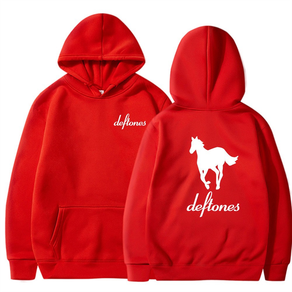 Deftones White Horse Print Hoodie Casual Unisex Sweatshirt — image 8