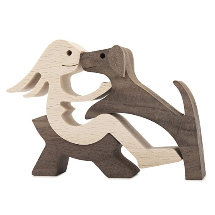 Escultura de Madera para Decoración de Hogar con Perro y Dueño - Regalo de Navidad para Amantes de los Animales — imagen 40