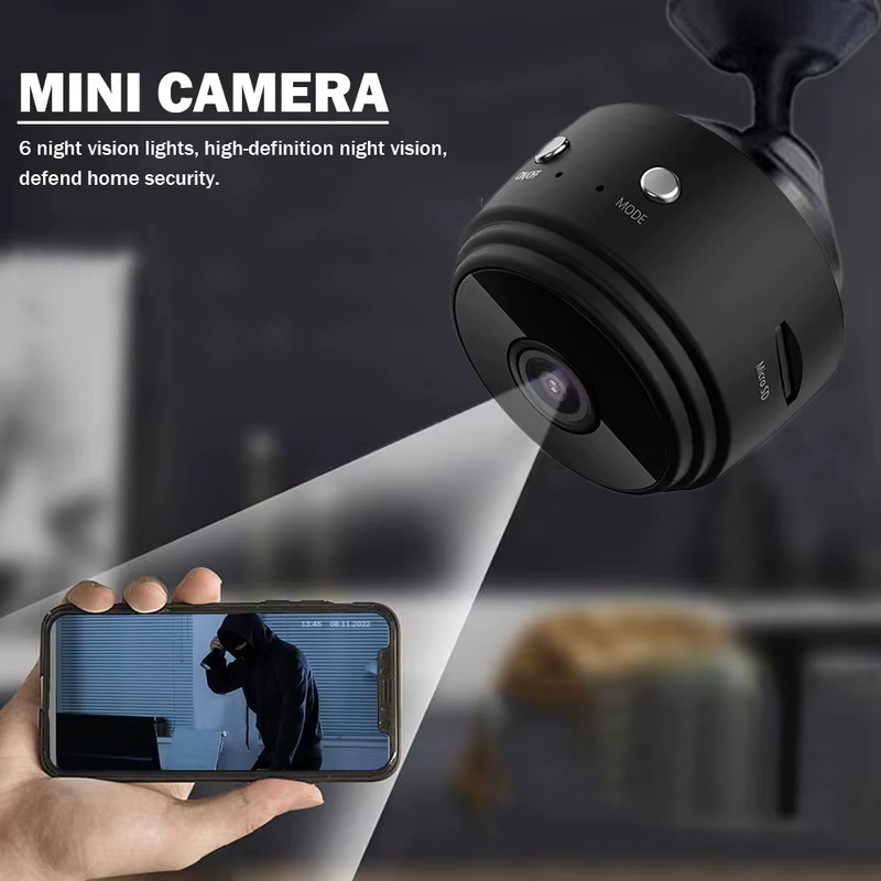 Cámara Inalámbrica HD 1080p Grabadora de Video con Voz Visión Nocturna USB Recargable Visualización Remota Magnética Fuerte para Bebés y Mascotas — imagen 4