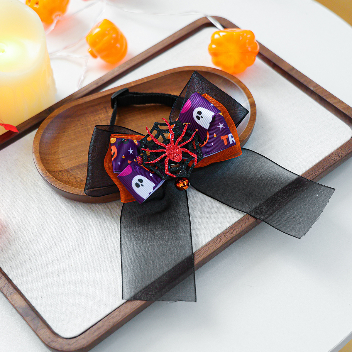 Pet Accessories Halloween Cartoon Ghost Scarf Collar Dog Cat Bow Tie Collar — image 9