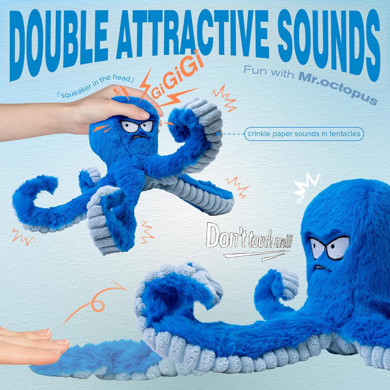 Stuffed Tough Dog Chew Toys Large Dog Toys To Keep Them Busy Interactive Squeaky Toys Tug Of War Crinkle Puppy Dog Toy — image 4