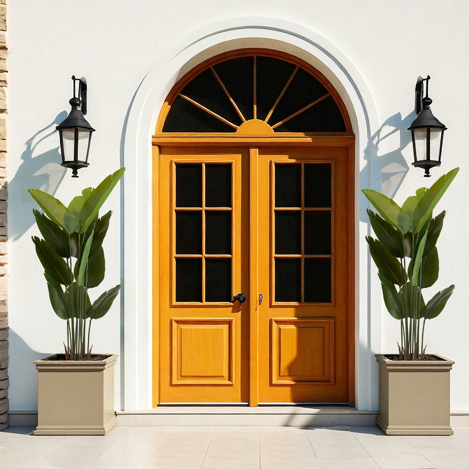 Artificial Bird of Paradise Plant, 5.2ft Tall Faux Tropical Palm Tree in Pot for Indoor or Outdoor Home, Office, or Garden Decoration, 2pcs/set — image 15