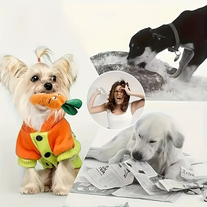 Plush Pet Toy Set, Large Gift Pack of Squeaky Toys for Small Dogs—squeaks, helps clean teeth, keeps your dog entertained — image 5