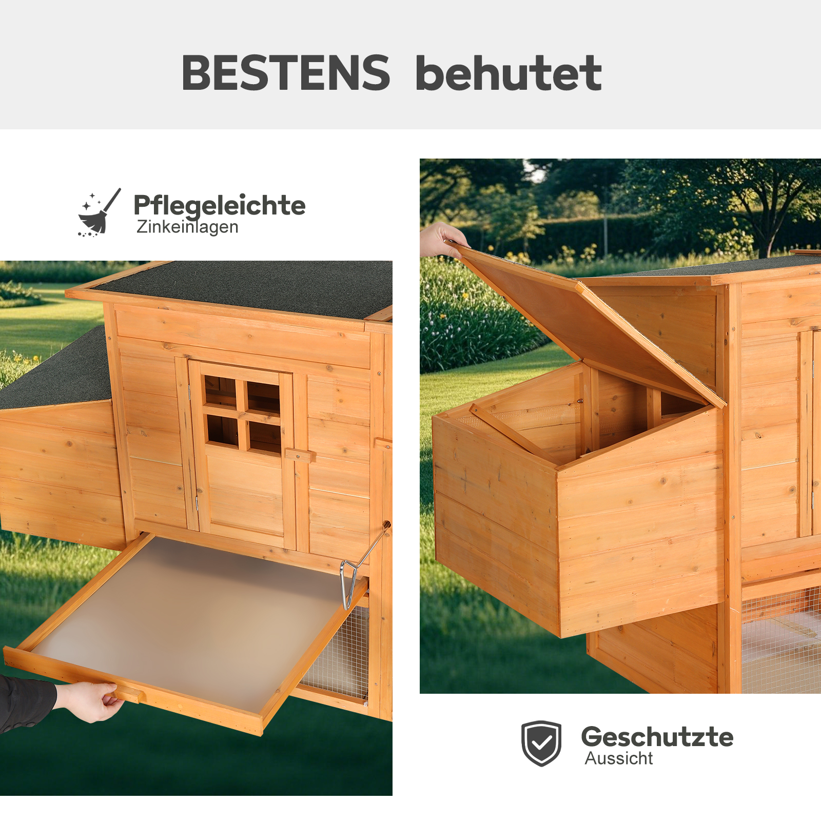 Extra-large Wooden Chicken Coop, Outdoor Unit That Can Be Easily Assembled And Stable, Indoor With Cleaning Tray And Waterproof Roof — image 5