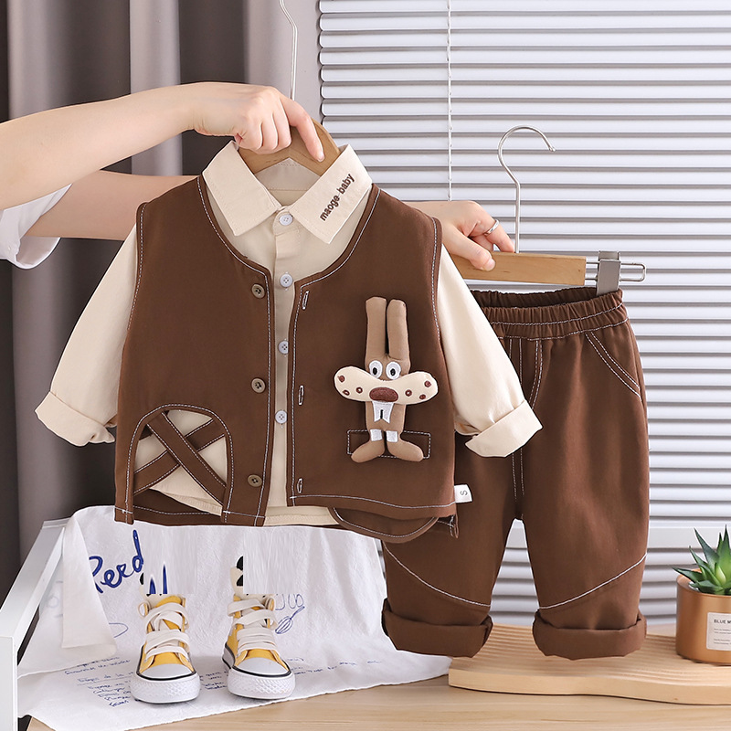 Spring Autumn 3-Piece Cotton Bunny Set for 0-4 Years Old Boys Girls — image 4