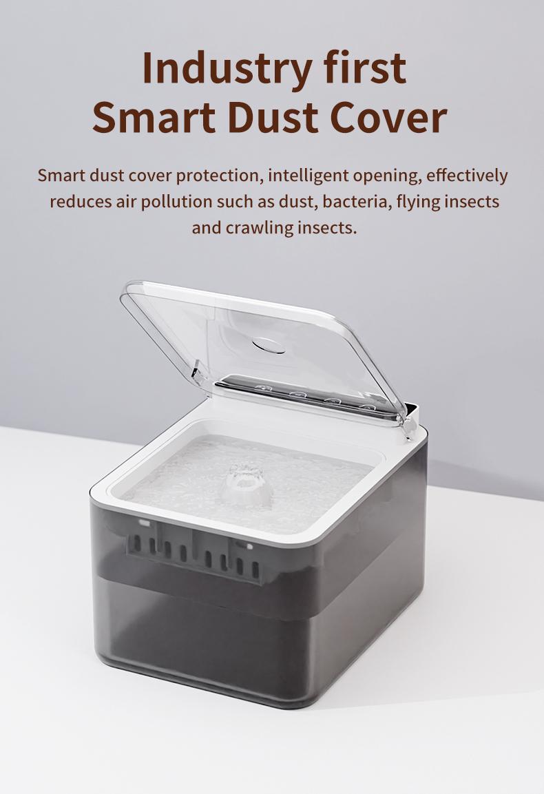 Wireless Charging Battery Driven 304 Stainless Steel Cat Automatic Induction Pet Water Fountain — image 11