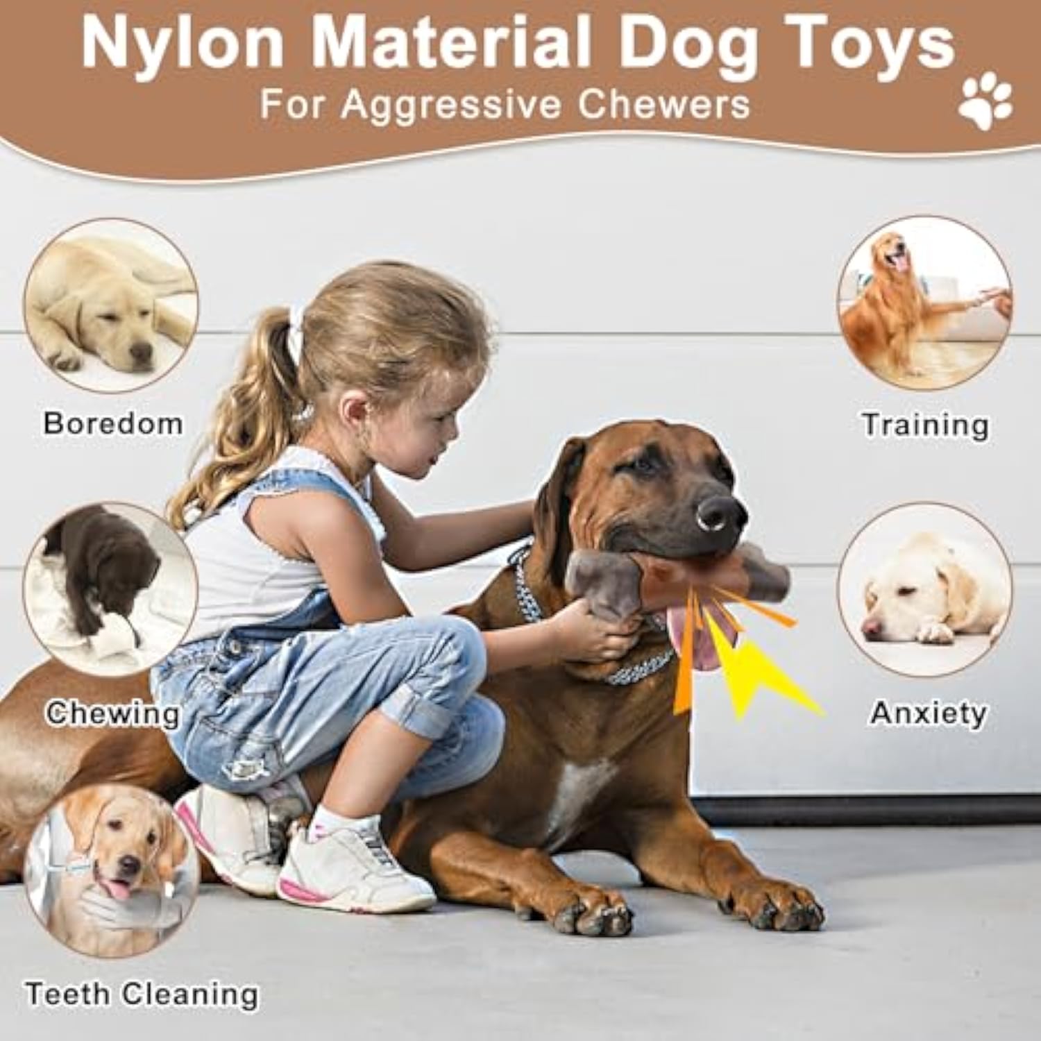Tough Dog Toys For Aggressive Chewers Large Breed Indestructible Dog Toys Durable Dog Chew Toys For Large Dogs Bacon Flavor Dog Chew Toys For Aggressive Chewers Durable Large Dog Toys For Big Dogs — image 3