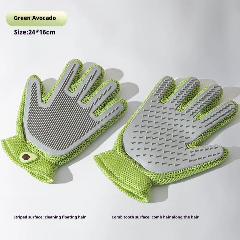 Guantes y Cepillos de Aseo para Mascotas 2 en 1 para Gatos y Perros, Guantes de Masaje y Eliminación de Pelo de Alta Eficiencia, Eliminación de Pelo de Doble Cara, Protección Antiarañazos y Antimordeduras, Limpieza y Aseo — imagen 7