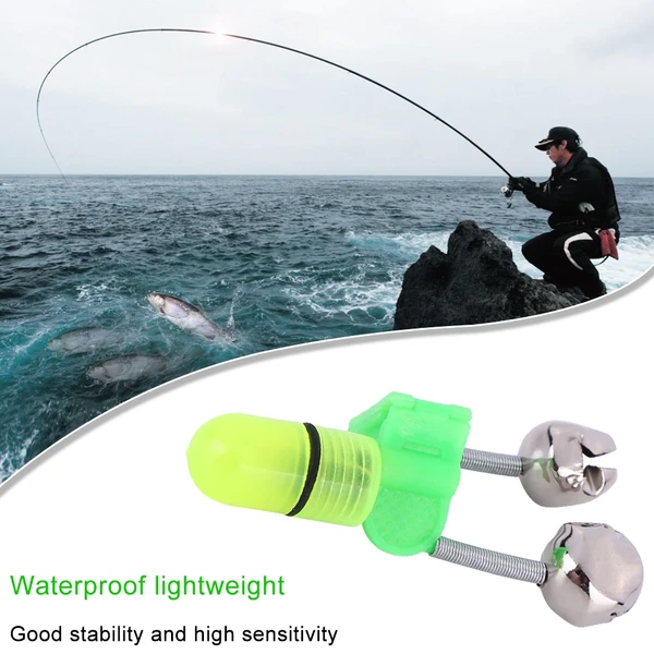 Alarma de Mordida LED para Pesca Nocturna, 10/40 Piezas, 2 Campanas, Luz, Clip para Punta de Caña, Anillo de Alerta — imagen 5