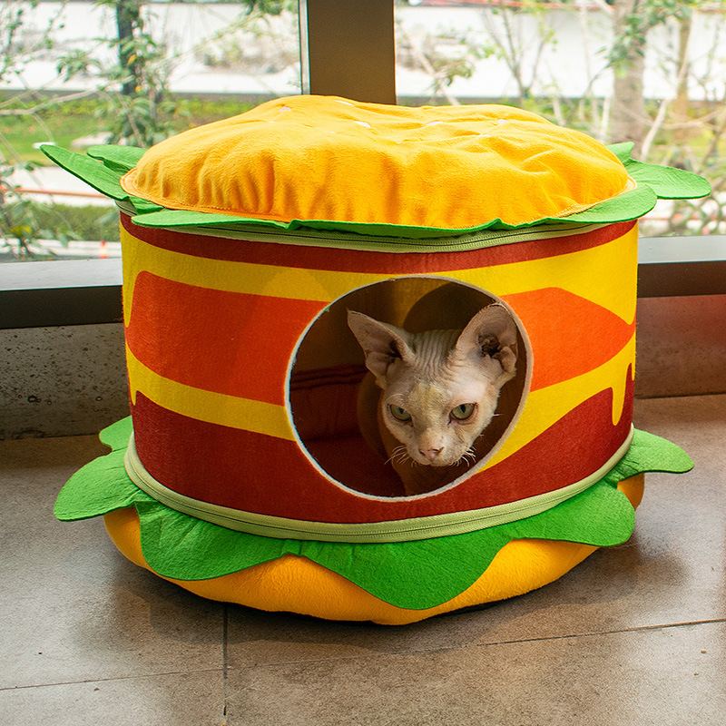 Cat Nest Cute House Four Seasons Universal Cat Villa Cat Shelter House Winter Warm Closed Dog Nest Pet Bed — image 6