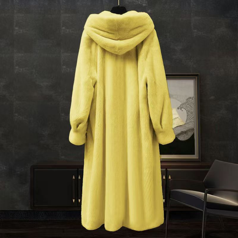 Traje de Pelo Falso de Leopardo Grueso Plus Size — imagen 6