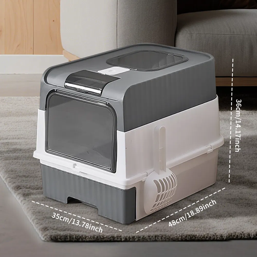 GreyMagic Cube: Caja de Arena para Gatos Inteligente - Libre de Manos, Vida Pura y Limpieza Automática, Diseño Silencioso, Preferido para Familias con Múltiples Gatos — imagen 4