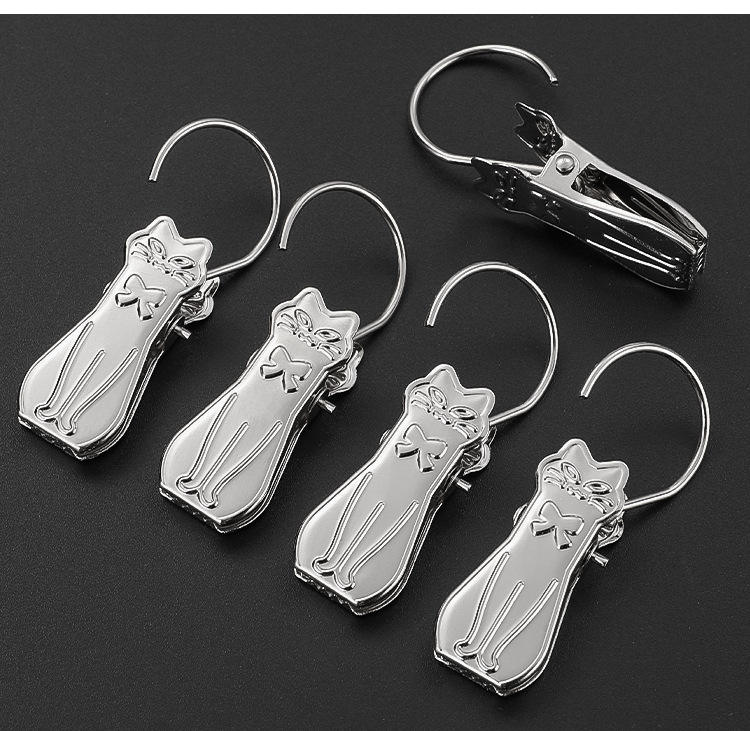 Cat Shaped Curtain Clips with Large Hooks Window Tie Back Holders — image 4