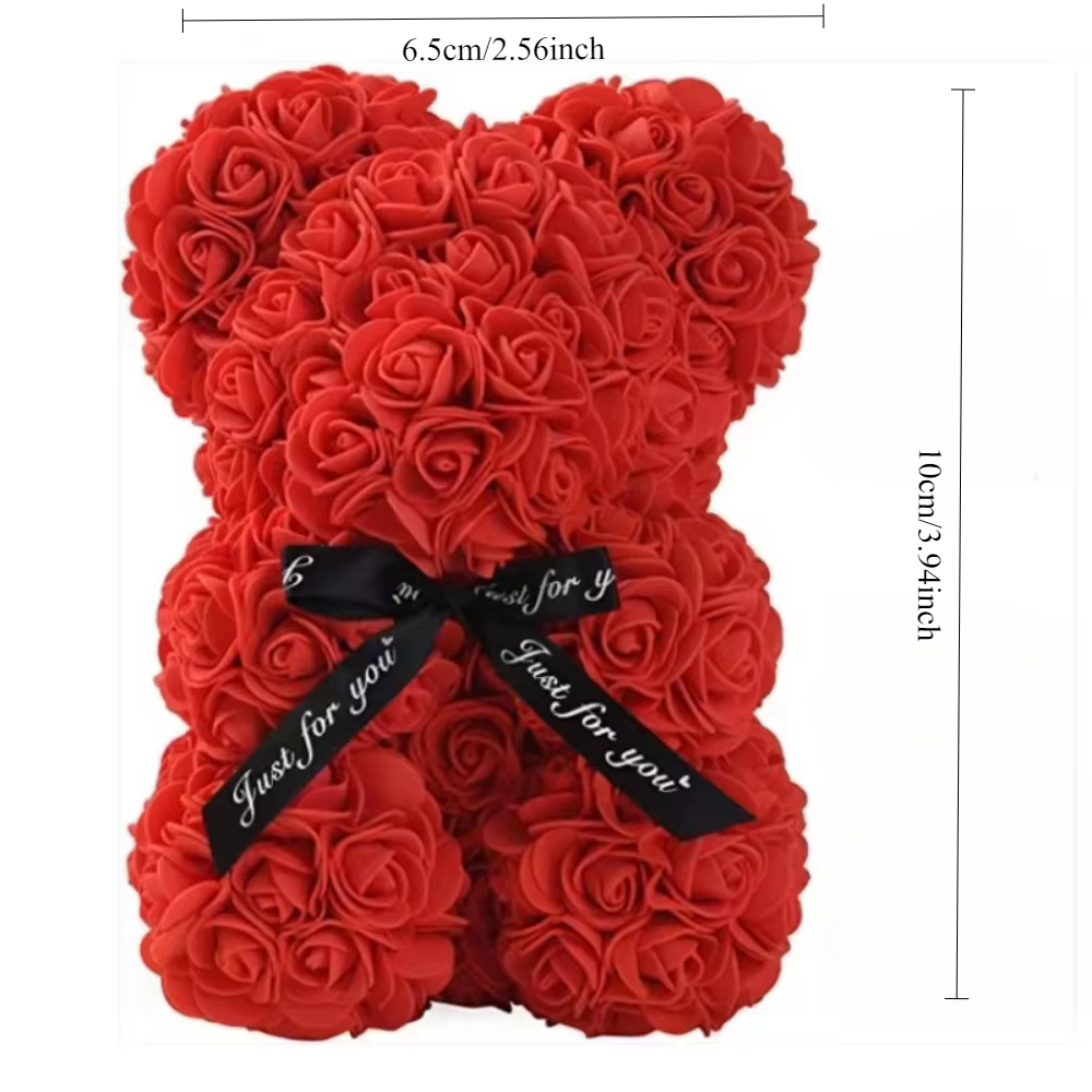 Oso de Peluche de Rosas Eternas Artificiales para Mamá, Regalo de Decoración para el Día de las Madres, Cumpleaños, San Valentín y Aniversario — imagen 4
