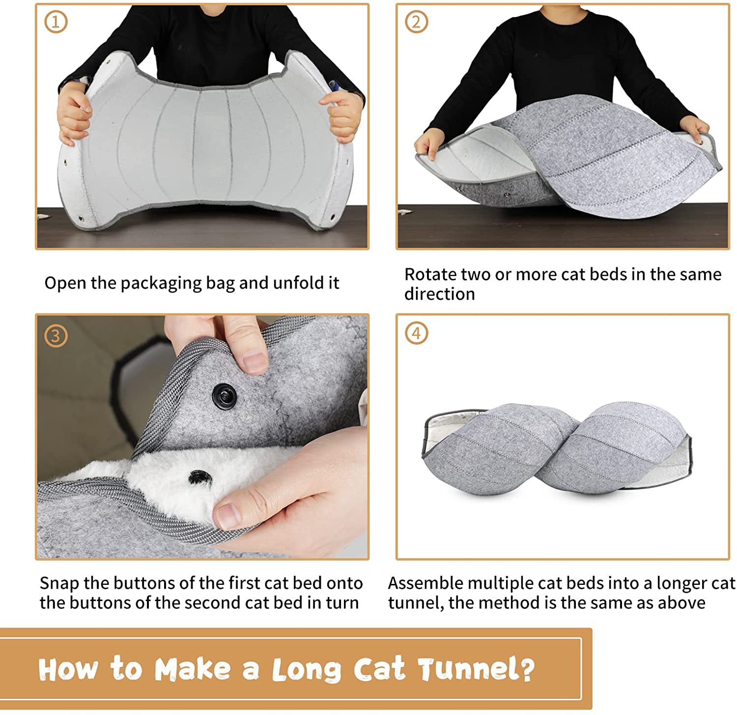 Foldable Breathable Pet Bed Cat Kennel Cave Tunnel Semi-Enclosed Creative Cat Mat Cat And Dog Supplies — image 3