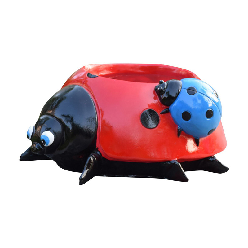 Seven-Star Ladybug Beetle Ornaments Outdoor Villa Garden Courtyard Flower Pot Decoration Garden Landscape Cartoon Animal Sculpture — image 4