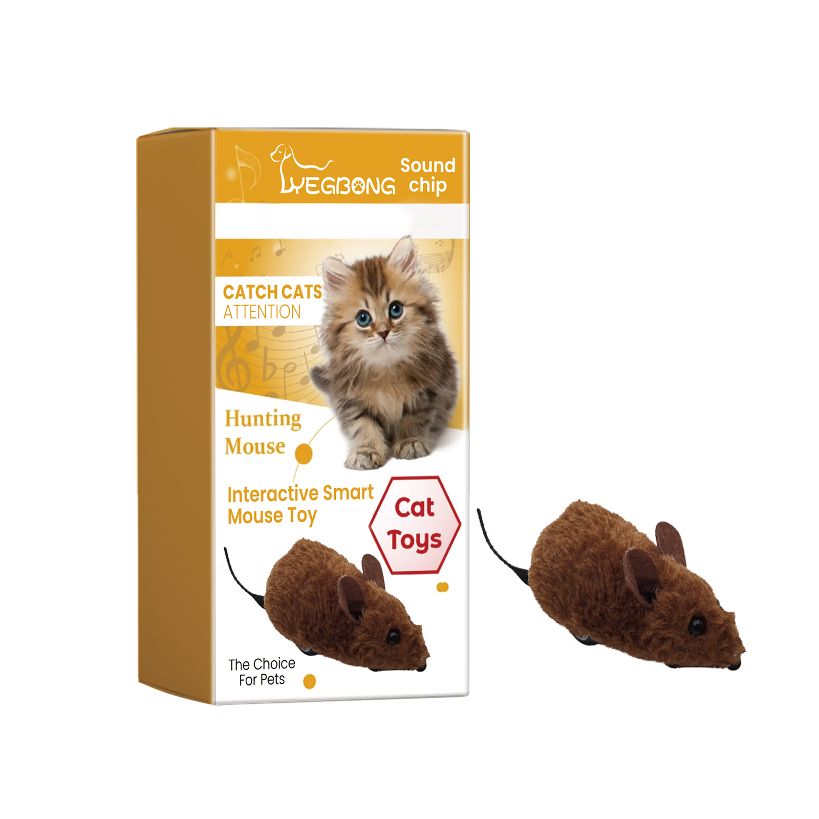 Interactive Smart Mouse Toy, Cats And Dogs Like A Mouse Sound Relief Plush Toy — image 3