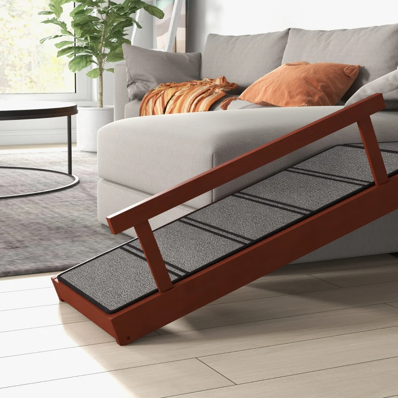 PawHut Wooden Dog Ramp With Removable Guardrails, Non-Slip Surface — imagen 10