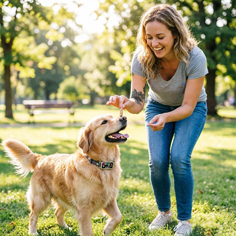 Smart Dog Bark Control Collar w/ Color Screen, Multi Stop Modes, 8-Level Sensitivity, IP67 Waterproof — image 3